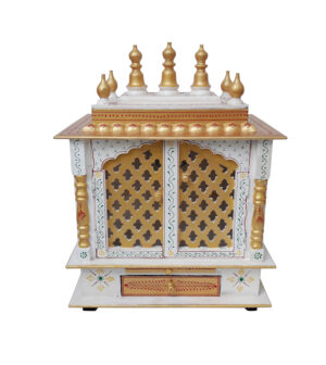 Pooja Mandir Tempel goldw Haustempel Holz mit Statuten